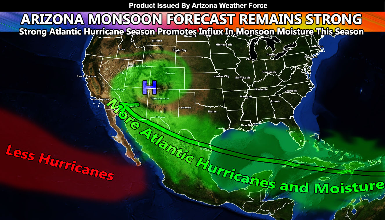 Arizona Monsoon Forecast Released Above Average Monsoon Expected In