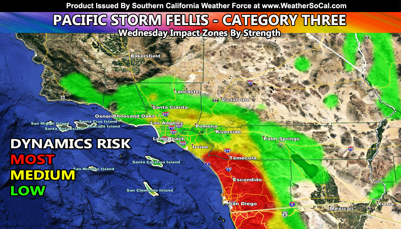Pacific Storm Fellis; Category Three Into San Diego County On Wednesday