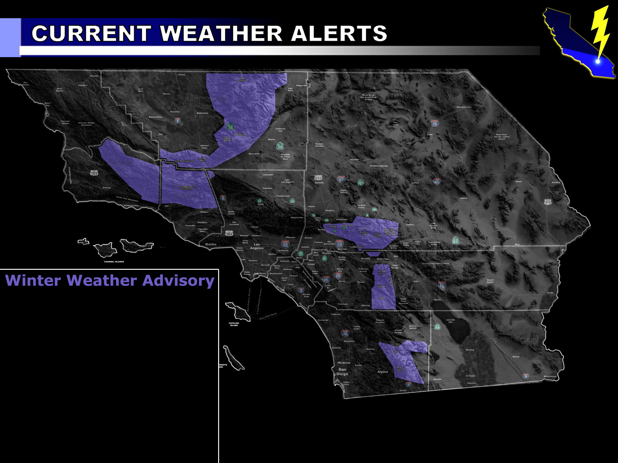 Winter Weather Advisory – Southern California Weather Force