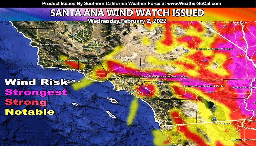 Santa Ana Wind Watch Issued For Wednesday February 2nd, 2022 For ...