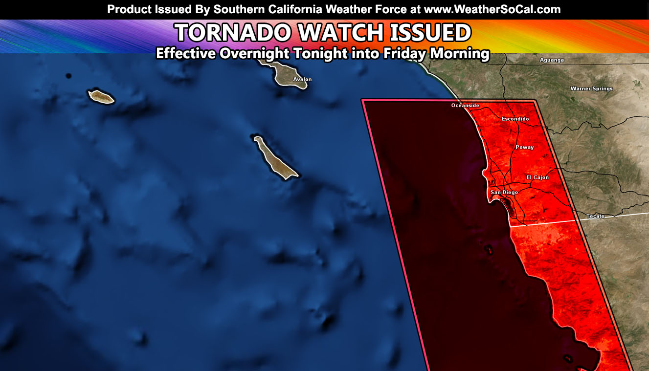 Tornado Watch Southern California Weather Force