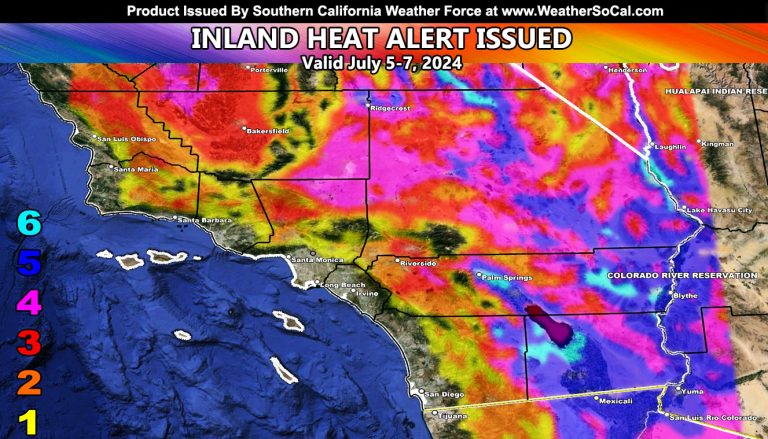 Heat Alert Issued For Friday into July 4th Weekend for Inland Southern California